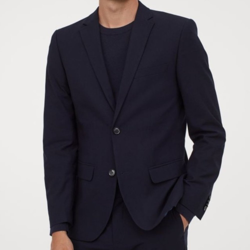 Men's H&M Slim Fit Blazer | Dark Blue | Size - 40R